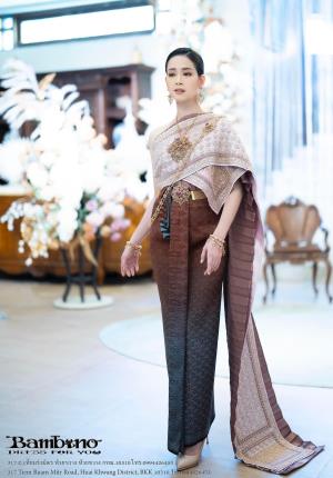 ชุดไทยเจ้าสาว ชุดไทยจักรพรรดิ์ เช่าที่แบมบี้ เวดดิ้ง ห้วยขวาง